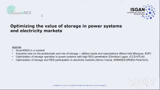 ISGAN Webinar - Optimizing the value of storage in power systems and electricity markets-Smart4RES