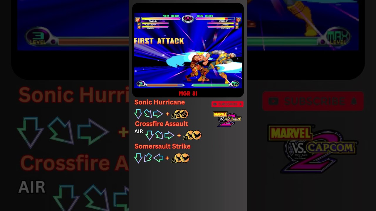 MvC2 - Guile Move List