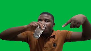 Drinking Water Green Screen