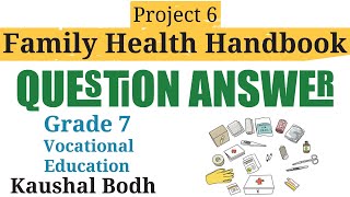 Family Health Handbook - Question Answer - Project 6 | Grade 7 Vocational Education - Kaushal Bodh
