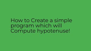 How to create a simple Compute Hypotenuse Program on Alice! screenshot 4