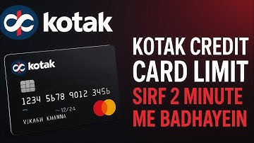 kotak credit card limit kaise badhaye | how to increase limit of kotak credit card | #amaninfo