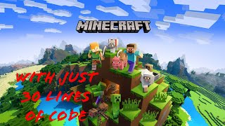 How to make 3d  Minecraft using just 30 lines of code Python Pycharm ide