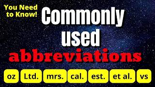 Commonly used abbreviations | Abbreviation @AlaminNatinOfficial