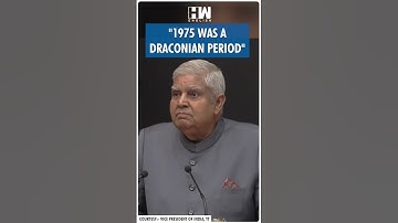 #Shorts | "1975 was a draconian period" | Indira Gandhi | Jagdeep Dhankhar | Emergency | BJP | Modi