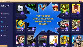 TOP 10 BEST UNBLOCKED GAME WEBSITES FOR SCHOOL-01 GAME SLOPE screenshot 5