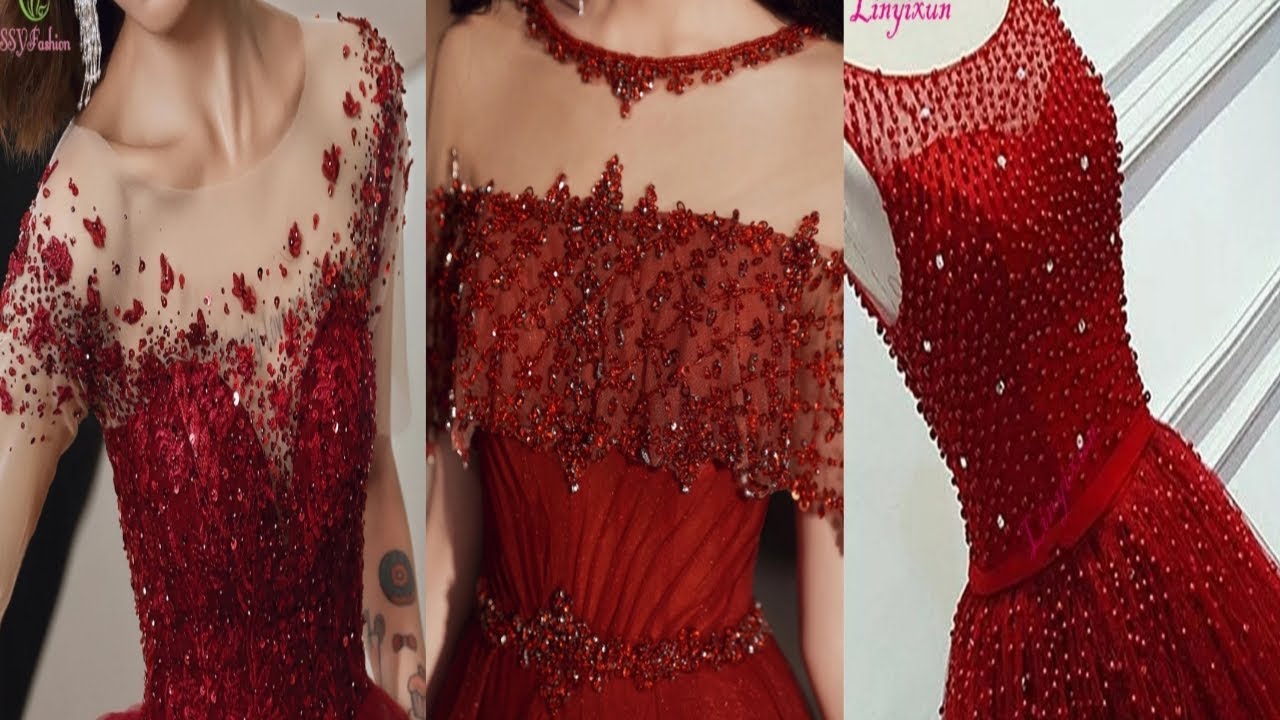 Wine Red Gown For Wedding || Bridal ...