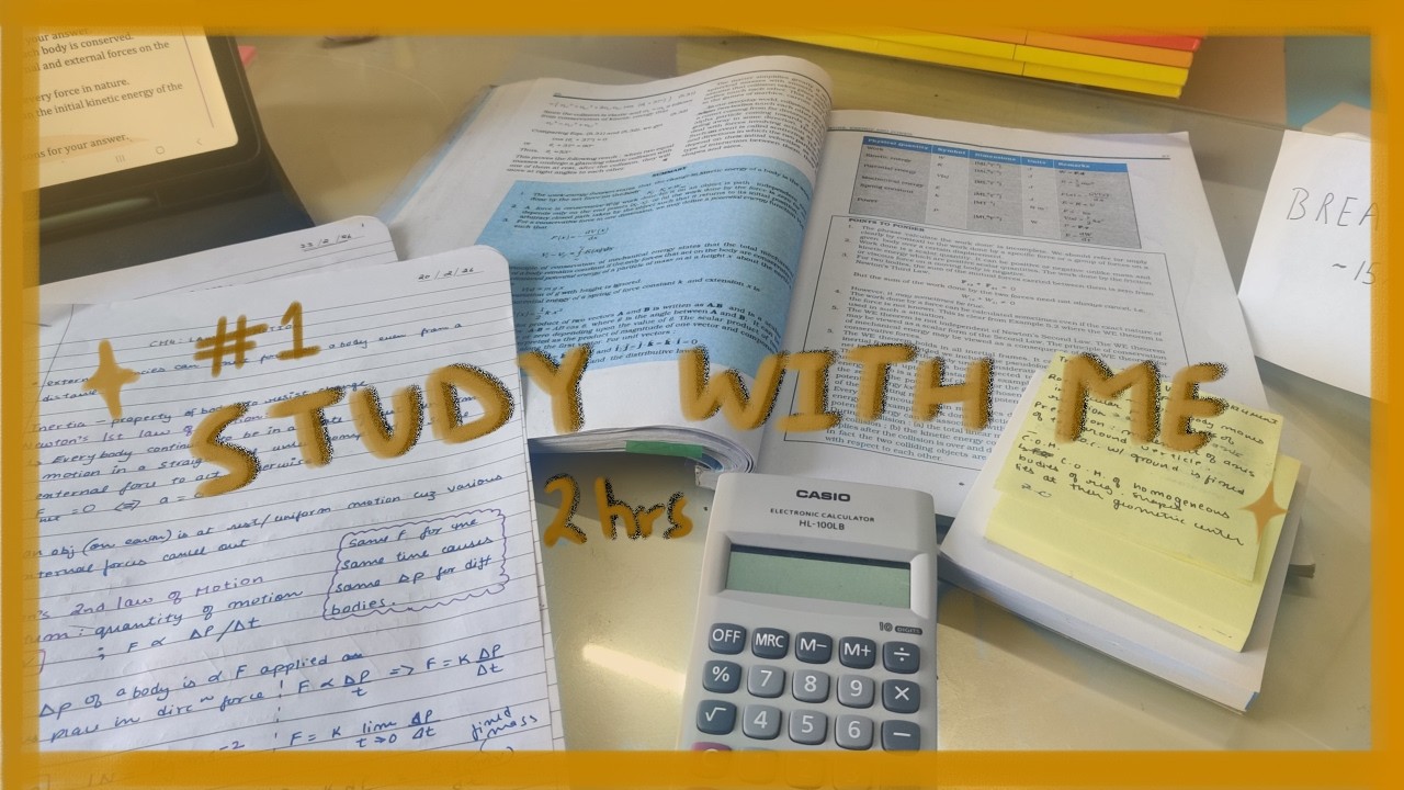 ⋆ Study with me ⋆ | 2 hr - 15 mins brk | No talking
