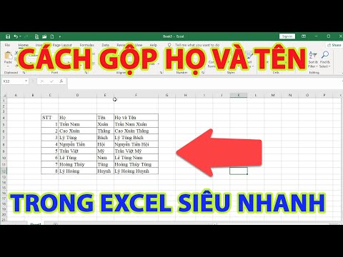 Cách gộp họ và tên trong excel siêu nhanh