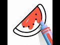 level# 5 How to draw 🍉🍉🍉