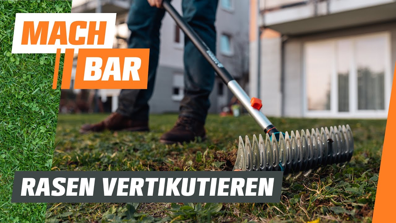 Rasen vertikutieren mit Handvertikutierer OBI YouTube