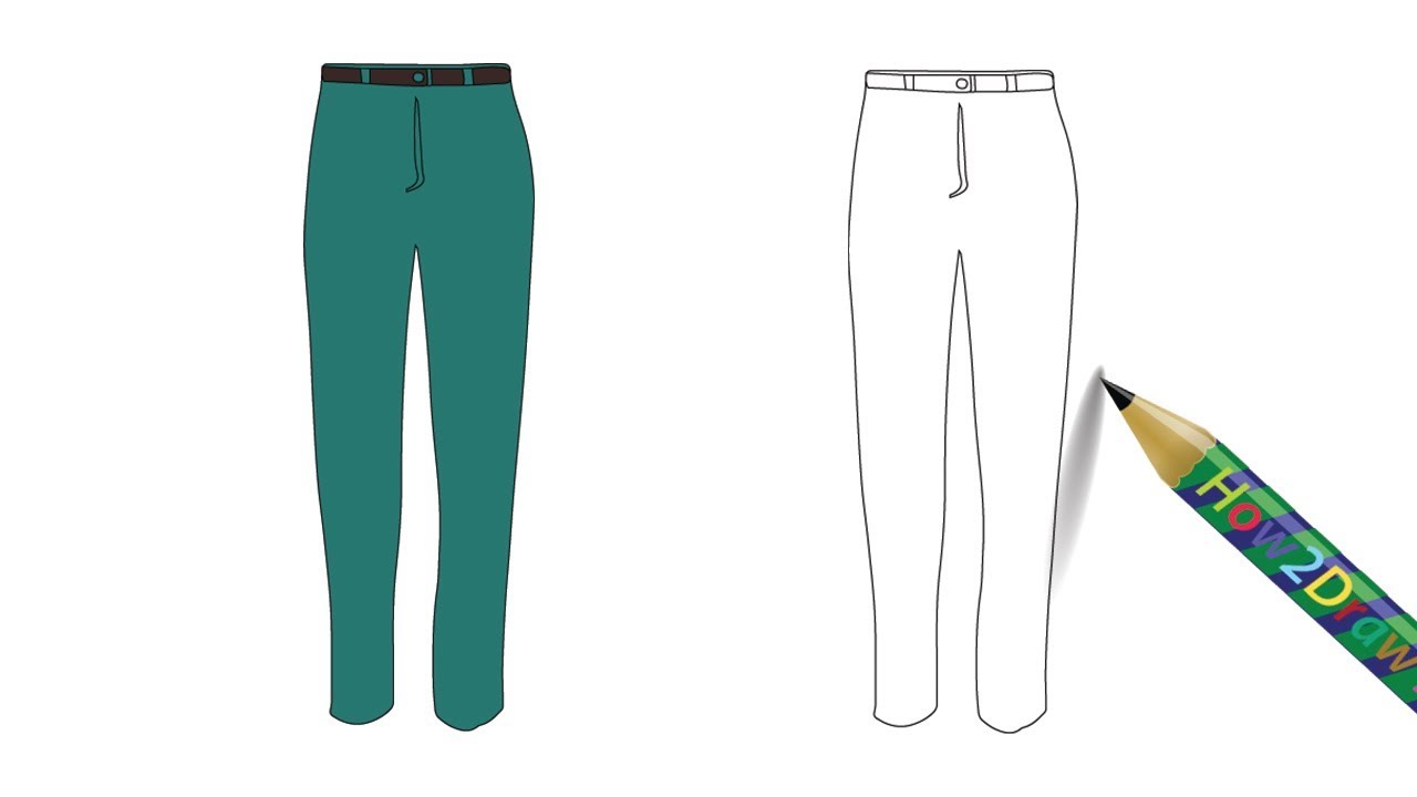 Illustrator Fashion Sketches  Pants Template 043  download