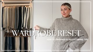 WARDROBE RESET| HOW TO DECLUTTER & ORGANISE| Katie Peake