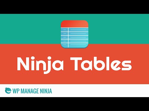 Introducing Ninja Table - The Best WordPress Responsive Table Builder Plugin