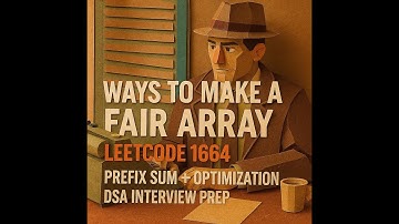 Ways to Make a Fair Array | LeetCode 1664 | Prefix Sum + Optimization | DSA Interview Prep