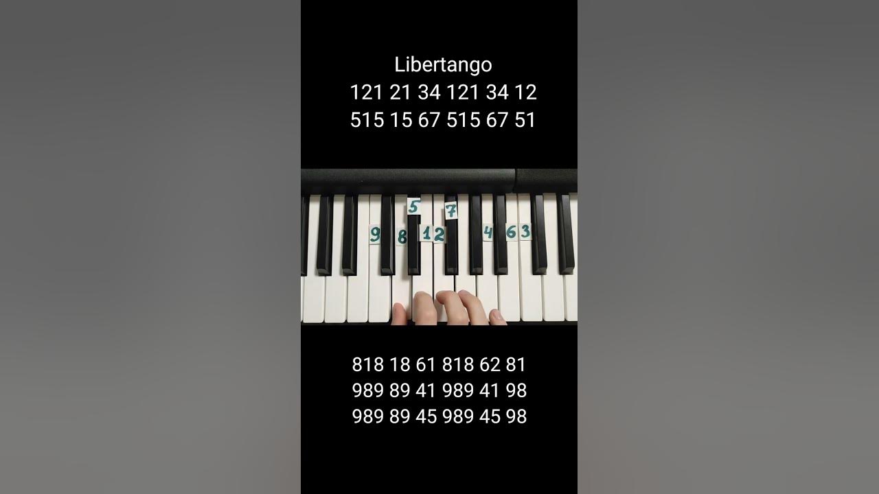 Libertango Piazzolla on piano 🎹 tutorial