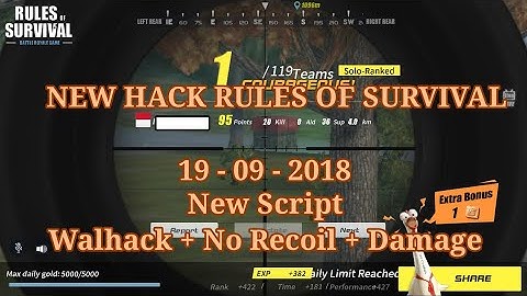 New Script Rules Of Survival Hack ( Assest ) , No Root , No Recoil - Walhack - Damage.