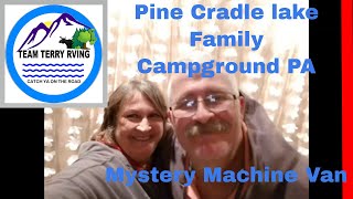 Pine Cradle Lake Family Campground, heading south and The Mystery Machine Van Season 1 Vlog 75