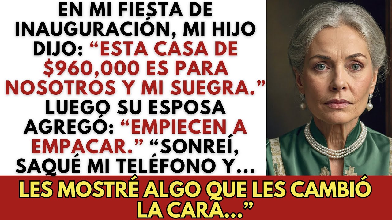 En mi inauguración, mi hijo dijo: “Esta casa de $950,000 es perfecta para mi familia y mi suegra.”