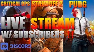 Critical Ops, Standoff2, And PUBG Live Stream With Subscribers‼️