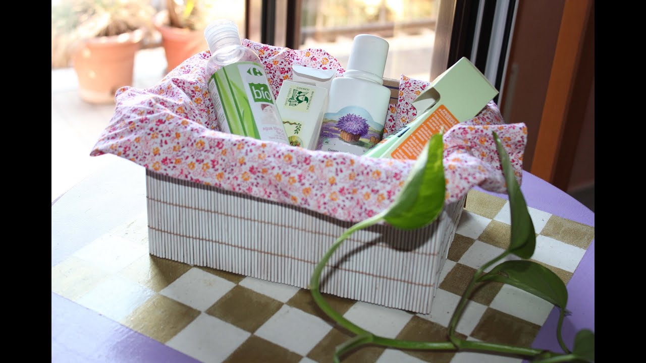 Come decorare una scatola di cartone riciclo creativo youtube Scatole decorate cartone