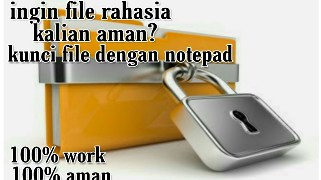 Cara lock file di komputer - YouTube