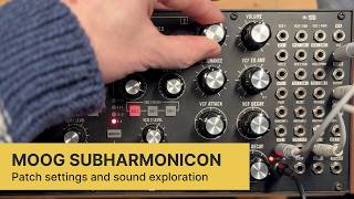 Moog Subharmonicon ambient patch settings and sounds