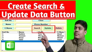 How to Create Search & Update Data Button in MS Excel Userform Using VBA.