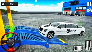 Transporte de limusina de Policía en avión de Carga - Coche de Policía - Juegos Android. screenshot 4