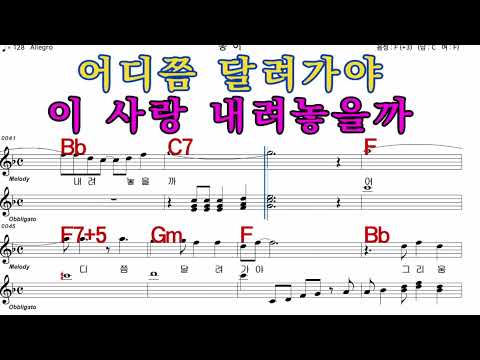 옹이  조항조  가수처럼 엠알로 노래하기  여자 키  F