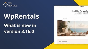 What is new in WpRentals 3.16.0 Theme Update