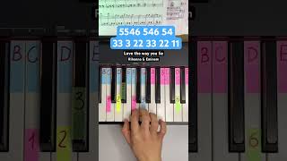 Love the way you lie Rihanna ft Eminem (easy piano tutorial) eminem rihanna tutorial easypiano