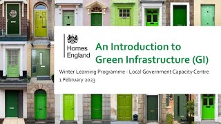 An Introduction to Green Infrastructure - Winter Learning Programme 2023