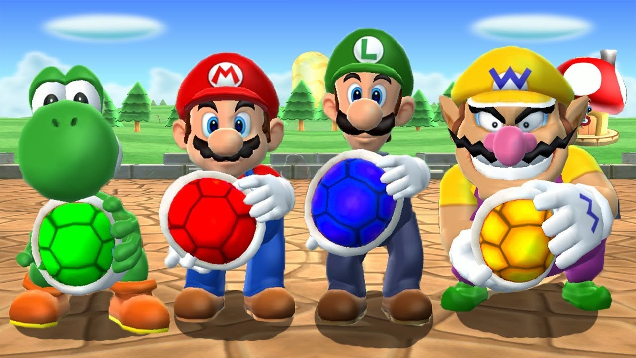 Mario Party 9 MiniGames - Yoshi Vs Luigi Vs Mario Vs Wario (Master Difficulty)
