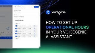 How to Set Up Operational Hours in Your VoiceGenie AI Assistant | Step-by-Step Tutorial