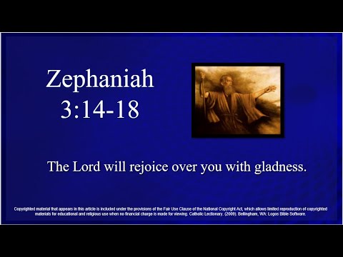 3Rd Sunday Of Advent – C - First Reading - Zephaniah 3:14–18A - The Lord  Will Rejoice Over You With - Youtube