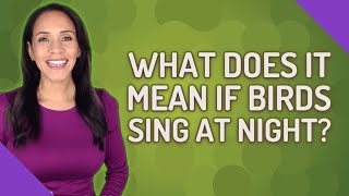 What does it mean if birds sing at night?