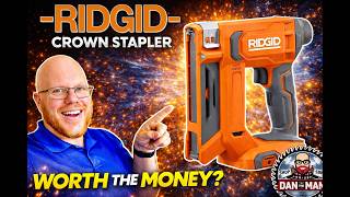 RIDGID 18v 3/8-inch CROWN STAPLER -REVIEW!!#ridgidpowertools #ridgidtools #woodworking #stapler