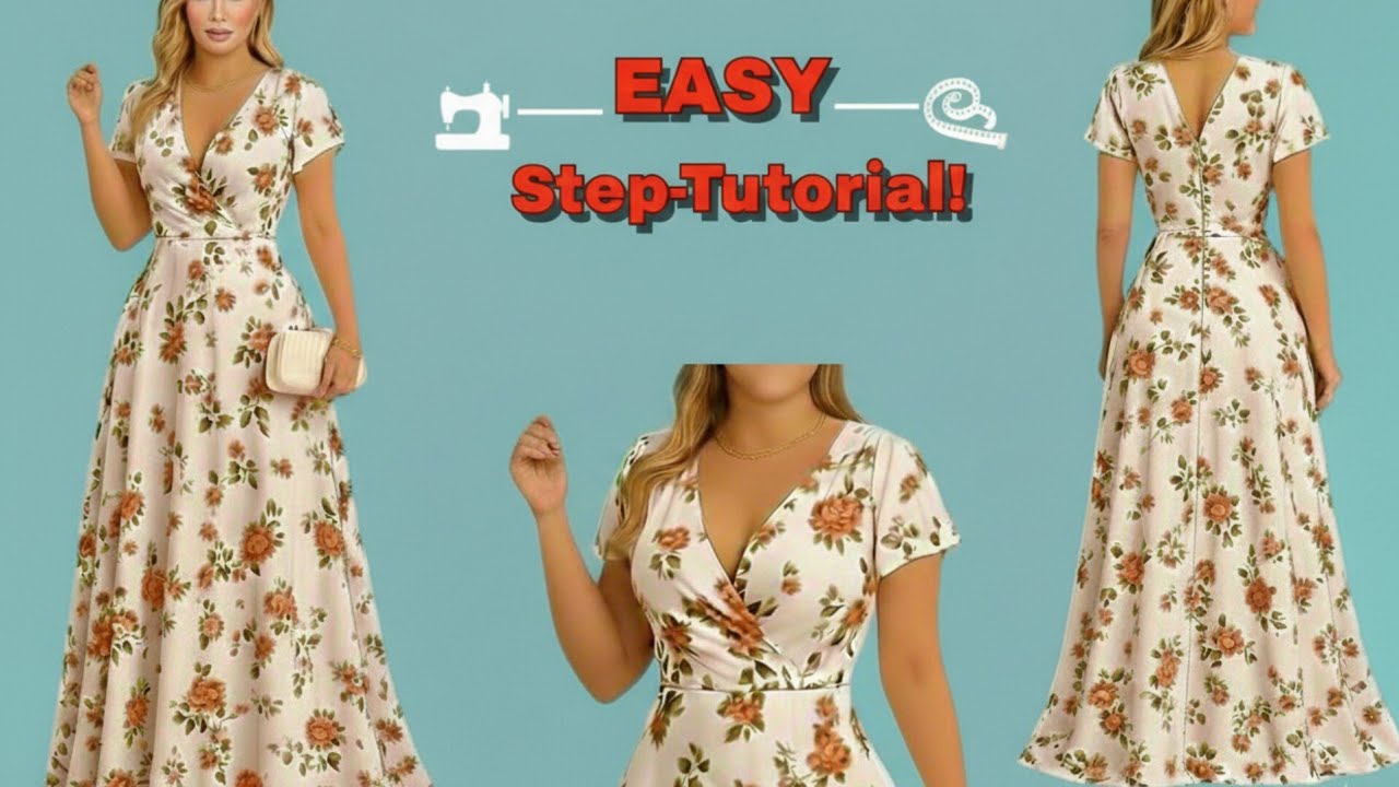 DIY Luxury Formal Dress ✂️ Easy Beginner Pattern Hack ✅