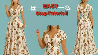DIY Luxury Formal Dress ✂️ Easy Beginner Pattern Hack ✅