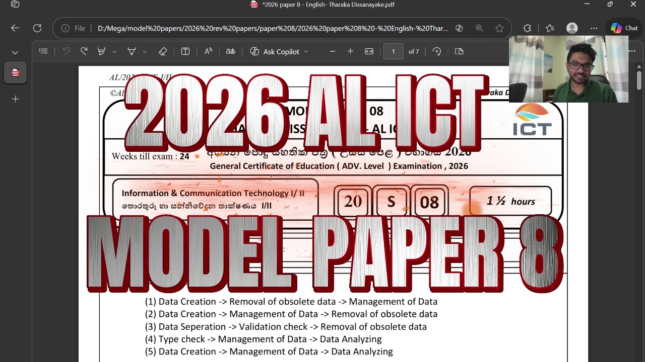2026 AL ICT model paper 8 discussion