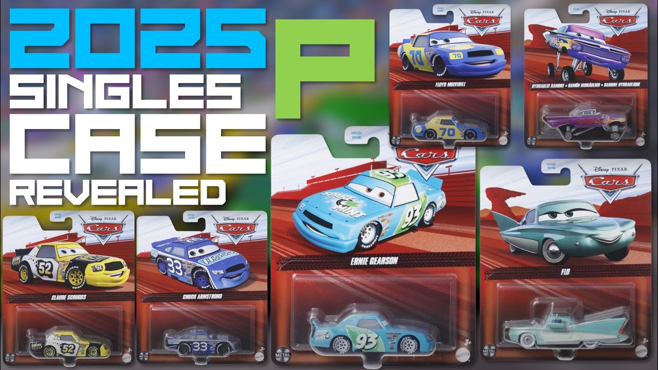 Mattel Disney Cars 2025 Singles Case P COMPLETE Contents - Ernie