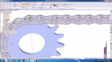Solid Edge - Assembly - Curve Pattern Surfacing Engineering Reference - Chain