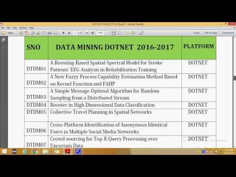 IEEE PROJECTS  2016 TITLE LIST | DOTNET NETWORK SECURITY | IEEE PROJECTS 2017