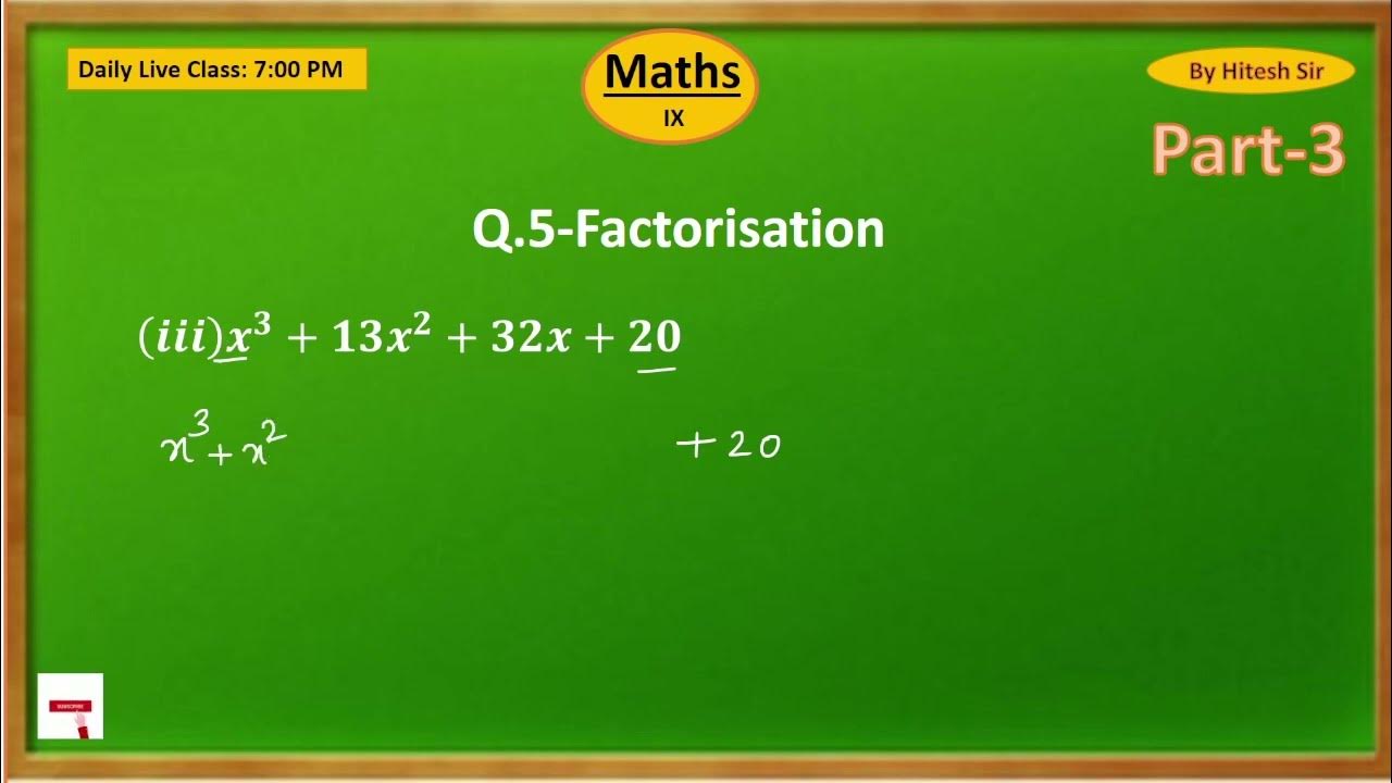 Factorise X3 13x2 32x 20 Factorise Xcube 13xsquare 20 Easy Trick factorise-x3-13x2-32x-20-factorise-xcube-13xsquare-20-easy-trick