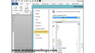 Word 2010 - Quick Access Toolbar Overview