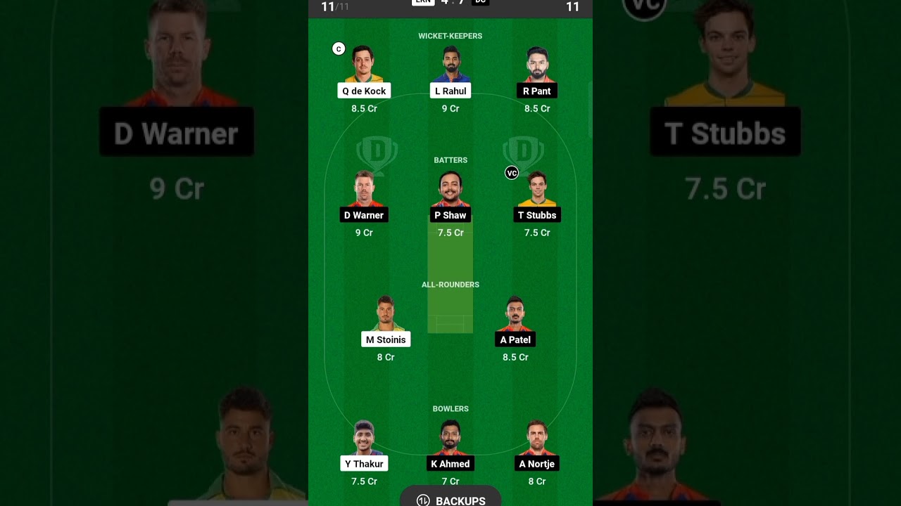 LSG VS DC SL TEAM 🔥 kya aaj      de kock 💯 run banayega 🙀😲🔥🤔 