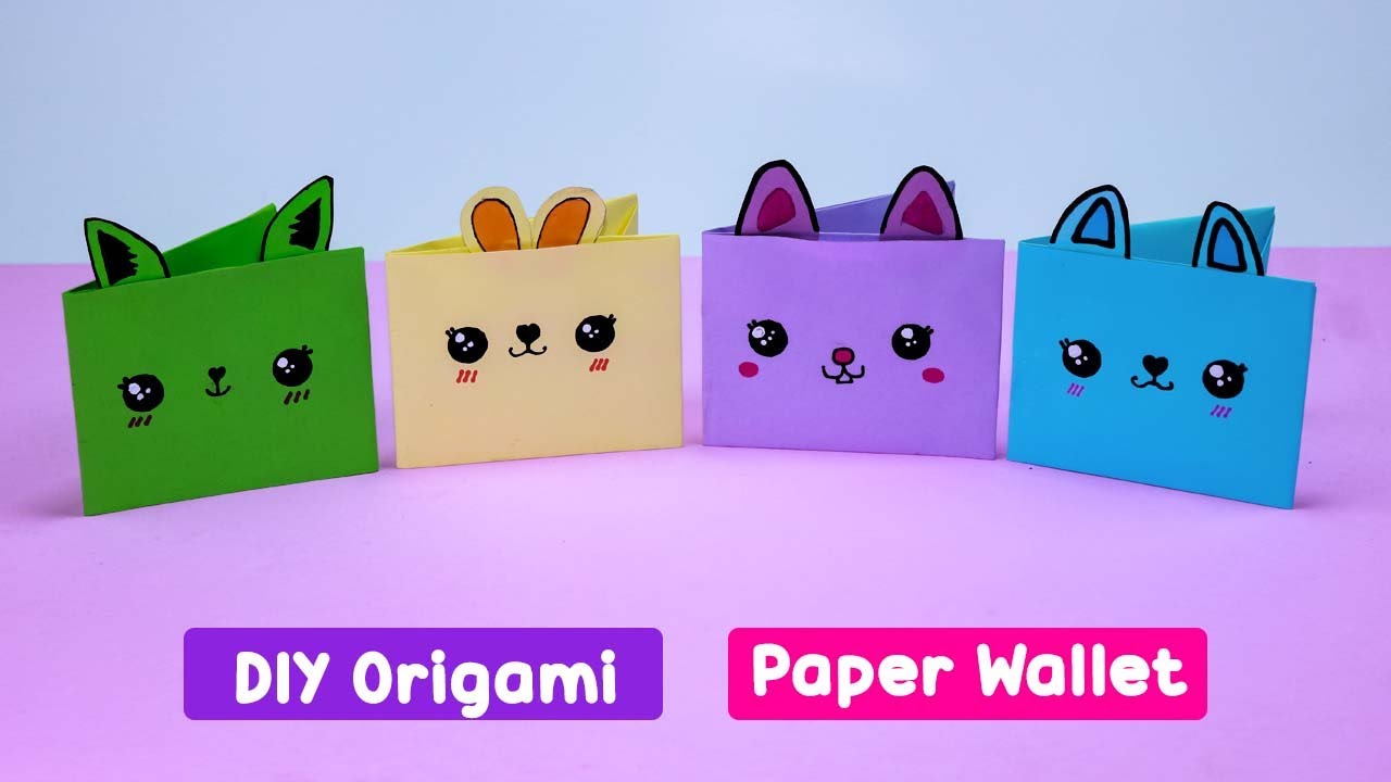 How to make a cute paper wallet DIY mini paper wallet Origami