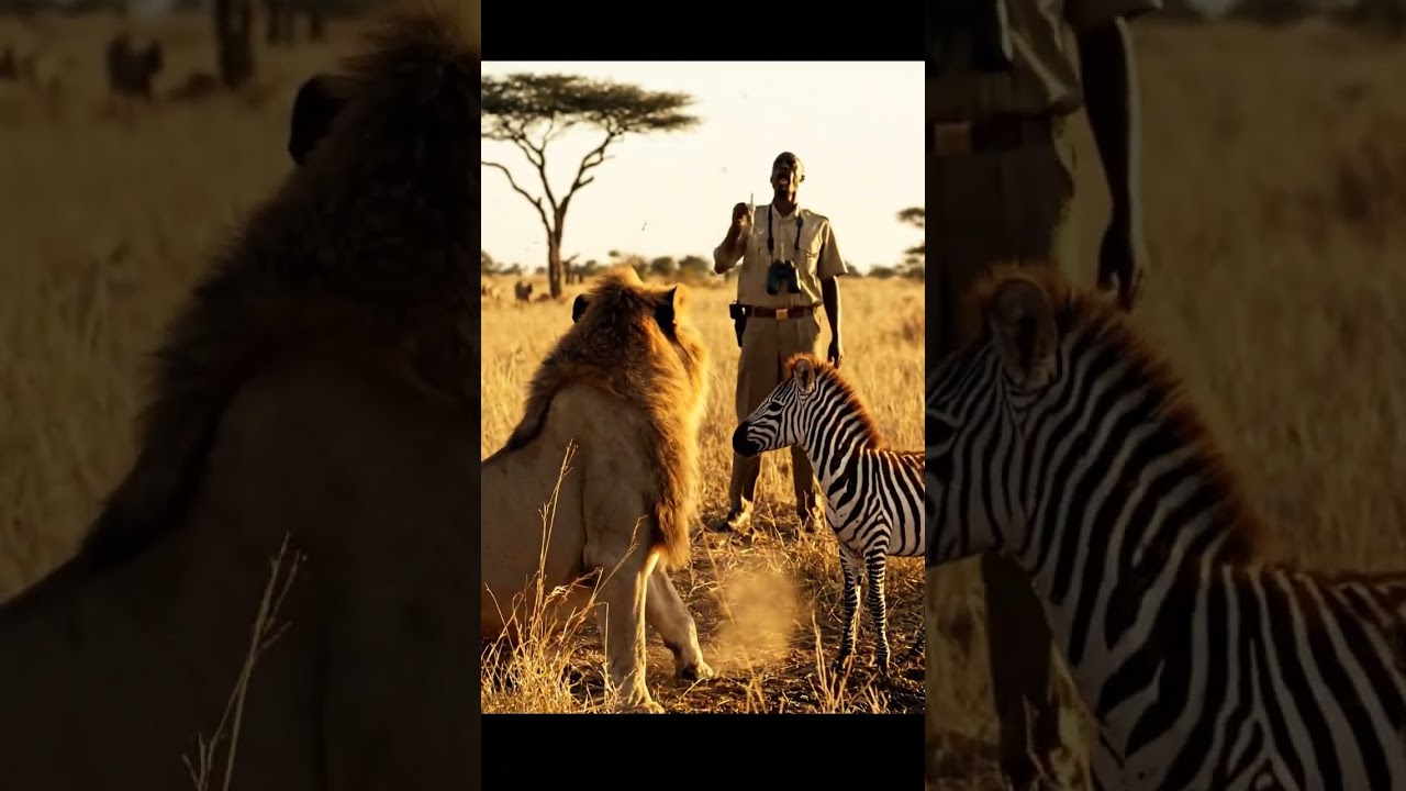 Brave Human Saves Animal from Predator Attack