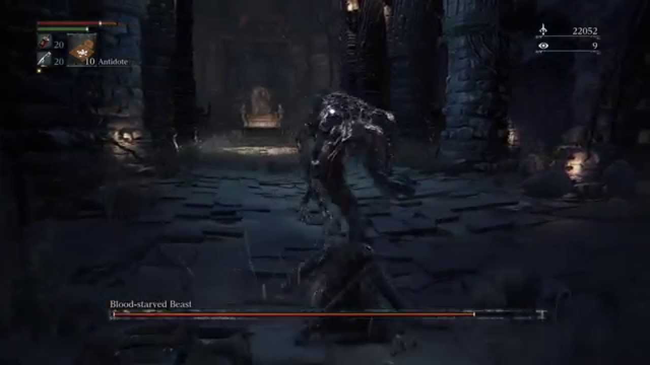 Epic boss kill (Blood-starved Beast) - Bloodborne - YouTube.